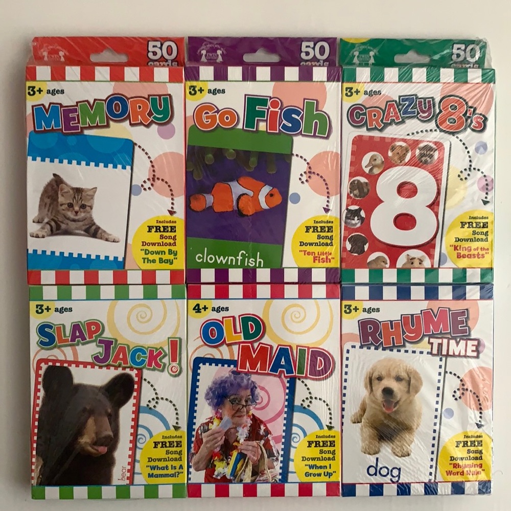 Twin Sisters Flash Cards Games - Set of All 6
